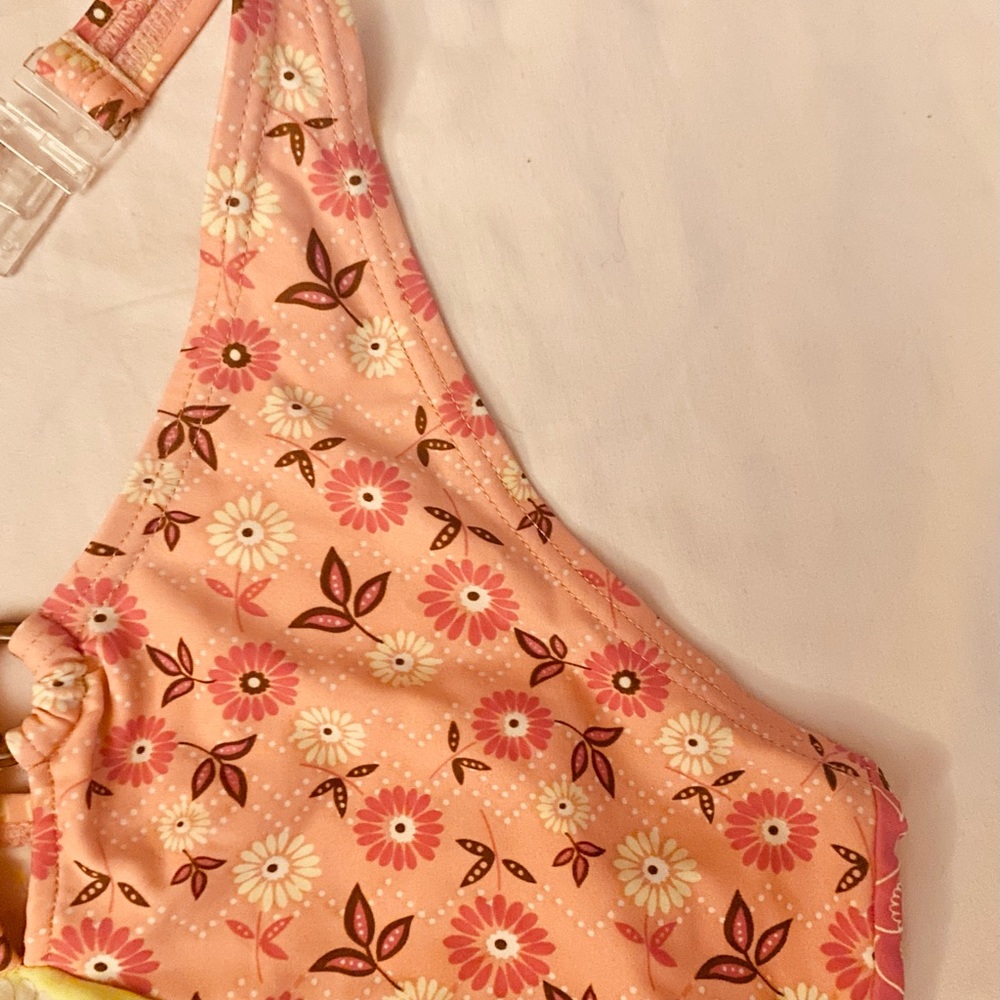 colourful pink floral tankini top <3